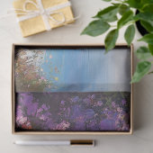 ビーチデコパージュの紫の花 薄葉紙 (ギフト)