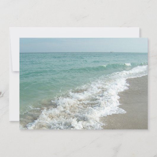 ビーチデスティネーションウェディング招待状、アクアサーフ 招待状 (裏面)