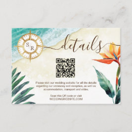 ビーチデスティネーションパスポートコンパスQRコード詳細 エンクロージャーカード