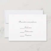 ビーチデューンロマンスRSVP応答カード 出欠カード (裏面)