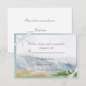 ビーチデューンロマンスRSVP応答カード 出欠カード (正面/裏面)