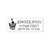 ビーチトイズバケットペールサンドショベルパーソナライズされた ラバースタンプ (インプリント)