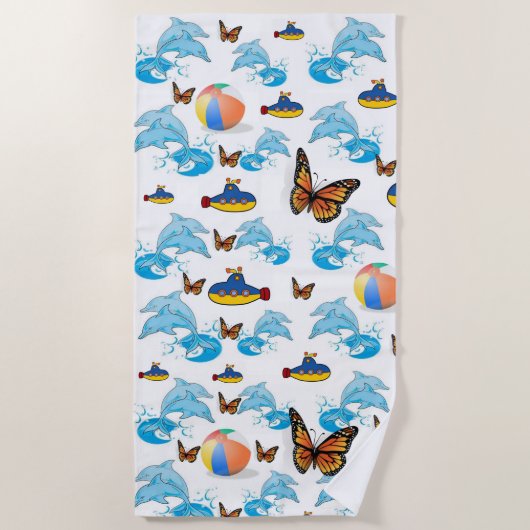 ビーチトゥールドルフィン ビーチタオル (正面)