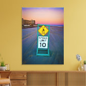 ビーチトラフィックシンボルや象徴DaytonaビーチDawn II キャンバスプリント (インサイチュ (リビング))