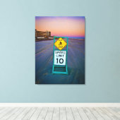 ビーチトラフィックシンボルや象徴DaytonaビーチDawn II キャンバスプリント (インサイチュ (ウッドフロア))