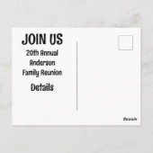 ビーチトリップギャザリングファミリー懇親会招待状 ポストカード (裏面)