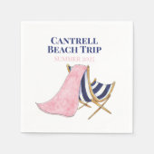 ビーチトリップビーチ椅子懇親会 スタンダードカクテルナプキン (正面)