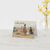 ビーチトルビル1887年Eugene Boudin カード (黄色い花)