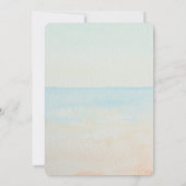 ビーチトロピカルとヒトデブライダルシャワー 招待状 (裏面)