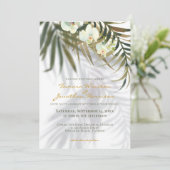 ビーチトロピカルオールインワンパームシャドウ結婚ズ 招待状 (スタンド正面)