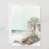 ビーチトロピカルカクテル21歳の誕生日パーティー 招待状 (裏面)