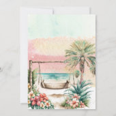 ビーチトロピカルカクテル 21歳の誕生日パーティー 招待状 (裏面)