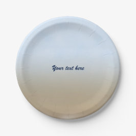 ビーチトロピカルグラデーションブルーウェディングパーティープレート ペーパープレート