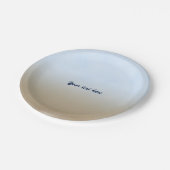 ビーチトロピカルグラデーションブルーウェディングパーティープレート ペーパープレート (アングル)