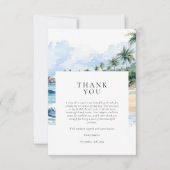 ビーチトロピカルサマーウェディングシャワー サンキューカード (正面)