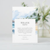 ビーチトロピカルサマーウェディングシャワー サンキューカード (スタンド正面)