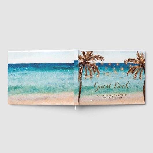 ビーチトロピカルサマー結婚ズのゲストブック ゲストブック (全面)