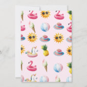 ビーチトロピカルサマー2歳誕生日パーティー 招待状 (裏面)