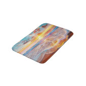 ビーチトロピカルサンセットバスルームフロアマット バスマット (アングル)