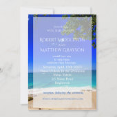 ビーチトロピカルシックゲイ結婚式招待状 招待状 (正面)