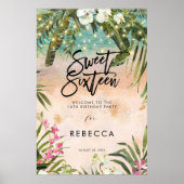 ビーチトロピカルスイート16ウェルカムサインポスター ポスター (正面)