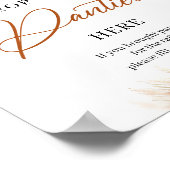 ビーチトロピカルテラコッタパンティをここにドロップ ポスター (角)