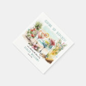 ビーチトロピカルテーマのカクテルリタイアメントパーティー スタンダードカクテルナプキン (角)