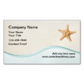 ビーチトロピカルテーマ実在エテート マグネット名刺 (正面)