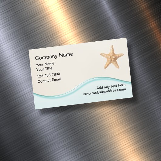 ビーチトロピカルテーマ実在エテート マグネット名刺