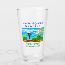 ビーチトロピカルデスティネーションウェディングハワイピント タンブラーグラス