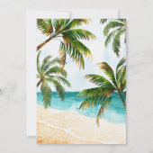 ビーチトロピカルデスティネーションベディング 招待状 (裏面)