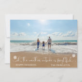 ビーチトロピカルバケーションホリデークリスマスフォト シーズンカード (正面)