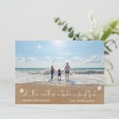 ビーチトロピカルバケーションホリデークリスマスフォト シーズンカード (スタンド正面)