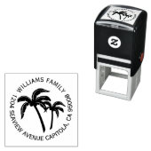 ビーチトロピカルパームツリーズ差出人住所 セルフインキングスタンプ (インサイチュ)