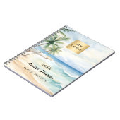 ビーチトロピカルパームツリー波ビジネスロゴ ノートブック (左側)