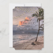 ビーチトロピカルパームブライダルシャワー 招待状 (正面)