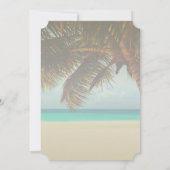 ビーチトロピカルパームブライダルシャワー 招待状 (裏面)