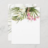 ビーチトロピカルピンクホワイトフローララン空白の ノートカード (正面/裏面)