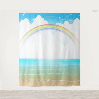 ビーチトロピカルフォト背景タペストリー タペストリー