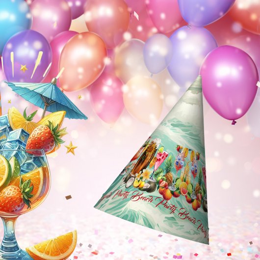 ビーチトロピカルフルーツカクテルバチェロレッテ パーティーハット