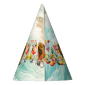 ビーチトロピカルフルーツカクテルバチェロレッテ パーティーハット (裏面)