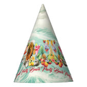 ビーチトロピカルフルーツカクテルバチェロレッテ パーティーハット (正面)