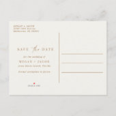 ビーチトロピカルリーフウェディング日付を保存 案内ポストカード (裏面)