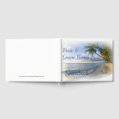 ビーチトロピカル結婚シーサイドまたはシャワーゲストブック ゲストブック (全面)