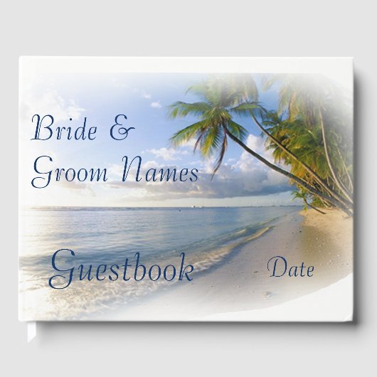 ビーチトロピカル結婚シーサイドまたはシャワーゲストブック ゲストブック (正面)