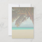 ビーチトロピカル パームの披露宴会場 招待状 (裏面)