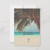 ビーチトロピカル パーム テーブルカード (裏面)