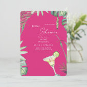 ビーチトロピックスホットピンクマルガリータブライダルシャワー 招待状 (スタンド正面)