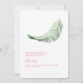 ビーチトロピックスホットピンクマルガリータブライダルシャワー 招待状 (裏面)