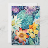 ビーチトーンフローラサマー結婚式招待状 招待状 (裏面)